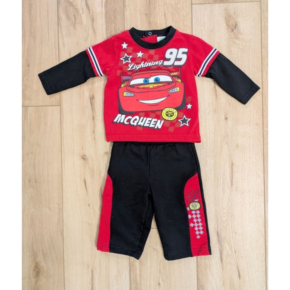 Disney Other - Disney Cars Lightning McQueen Red and Black Kids Outfit